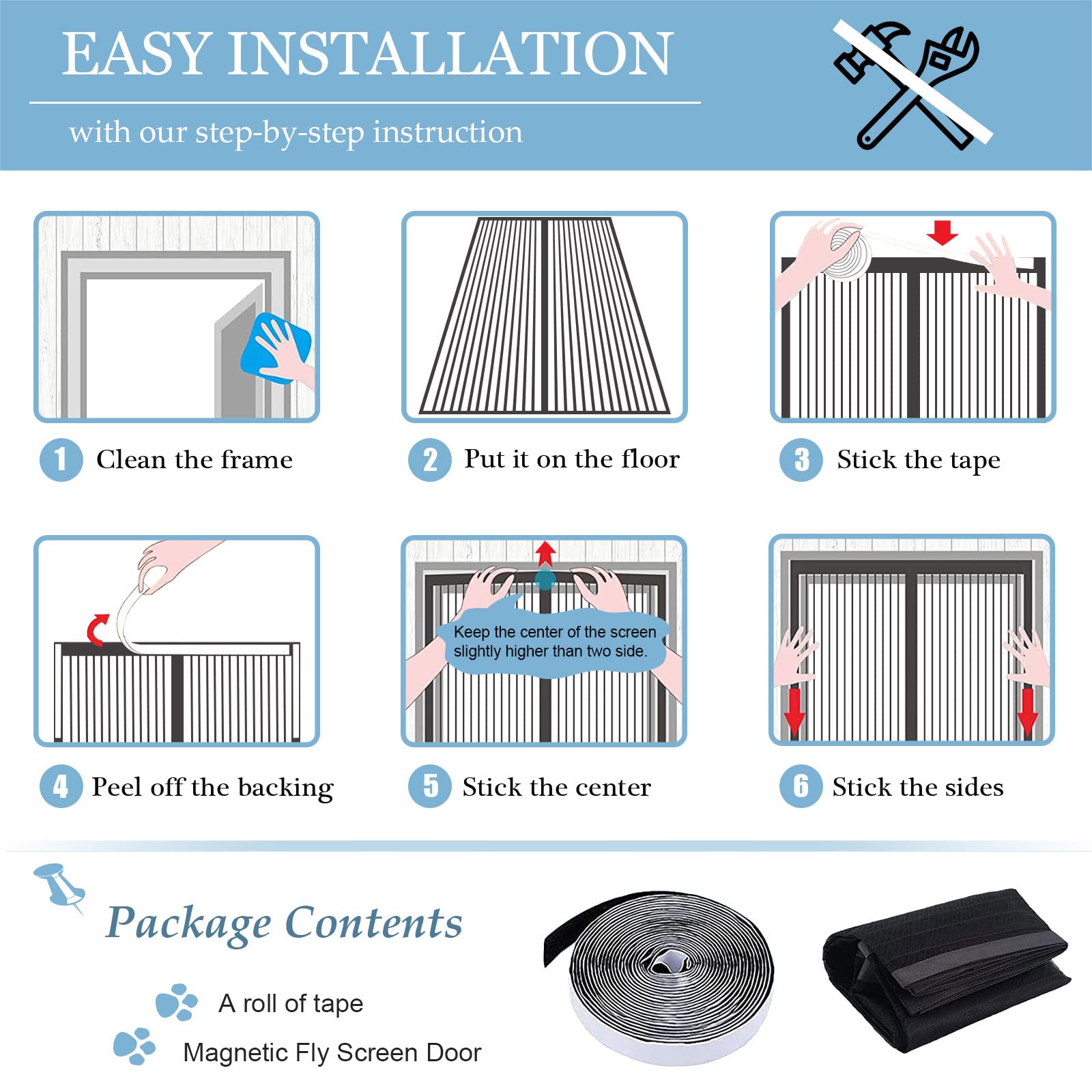 Zanzariera Magnetica Per Porte E Finestre | Chiusura Automatica A Mani Libere - Barriera Anti Insetti