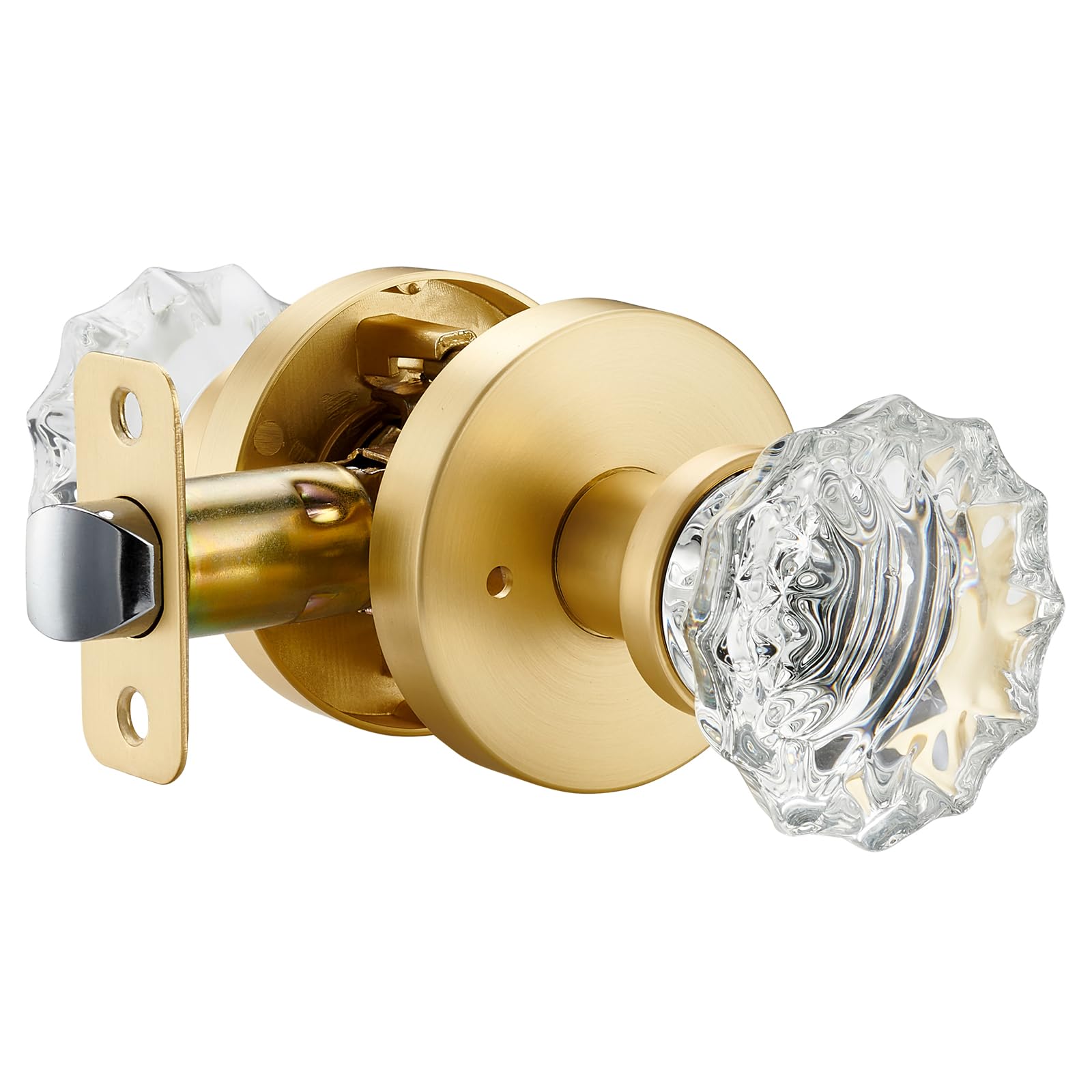 Black Crystal Door Knobs - 2 Pack Dummy Knobs -17