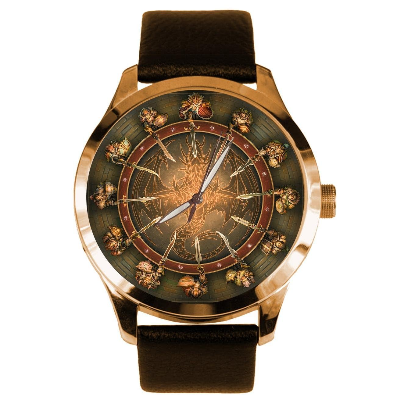 Excalibur King Arthur and The Knights of The Round Table Art Solid Brass Sword Art Collectible Wrist Watch