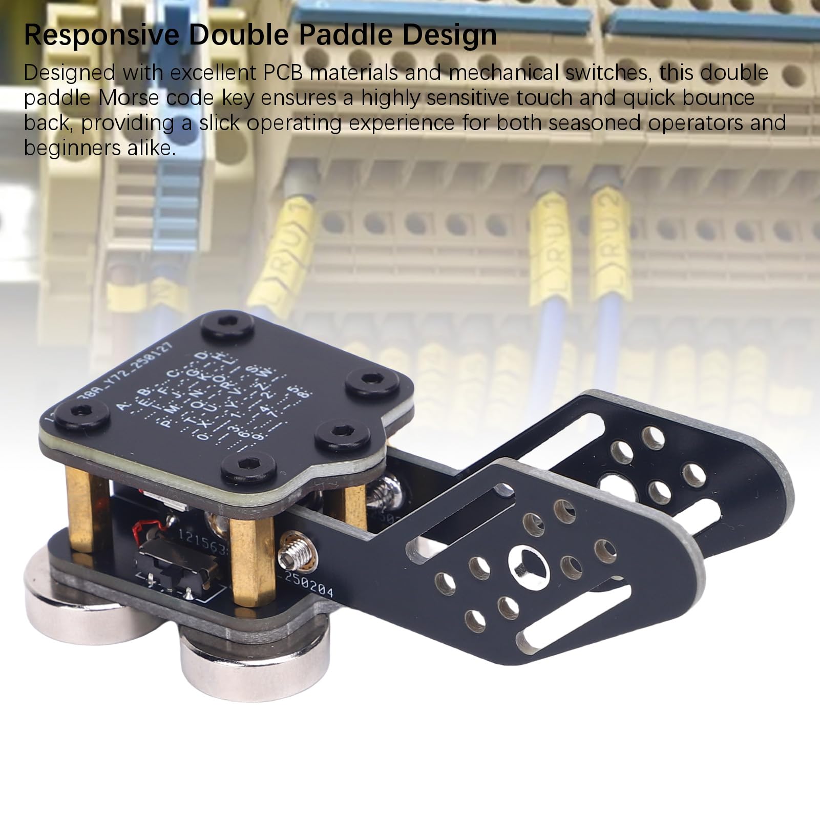 Chiave Codice Morse CW, Trainer Automatico con Chiave Codice Morse a Doppia Paletta, 4 Basi Magnetiche Nd PCB, per Funzionamento Radioamatore