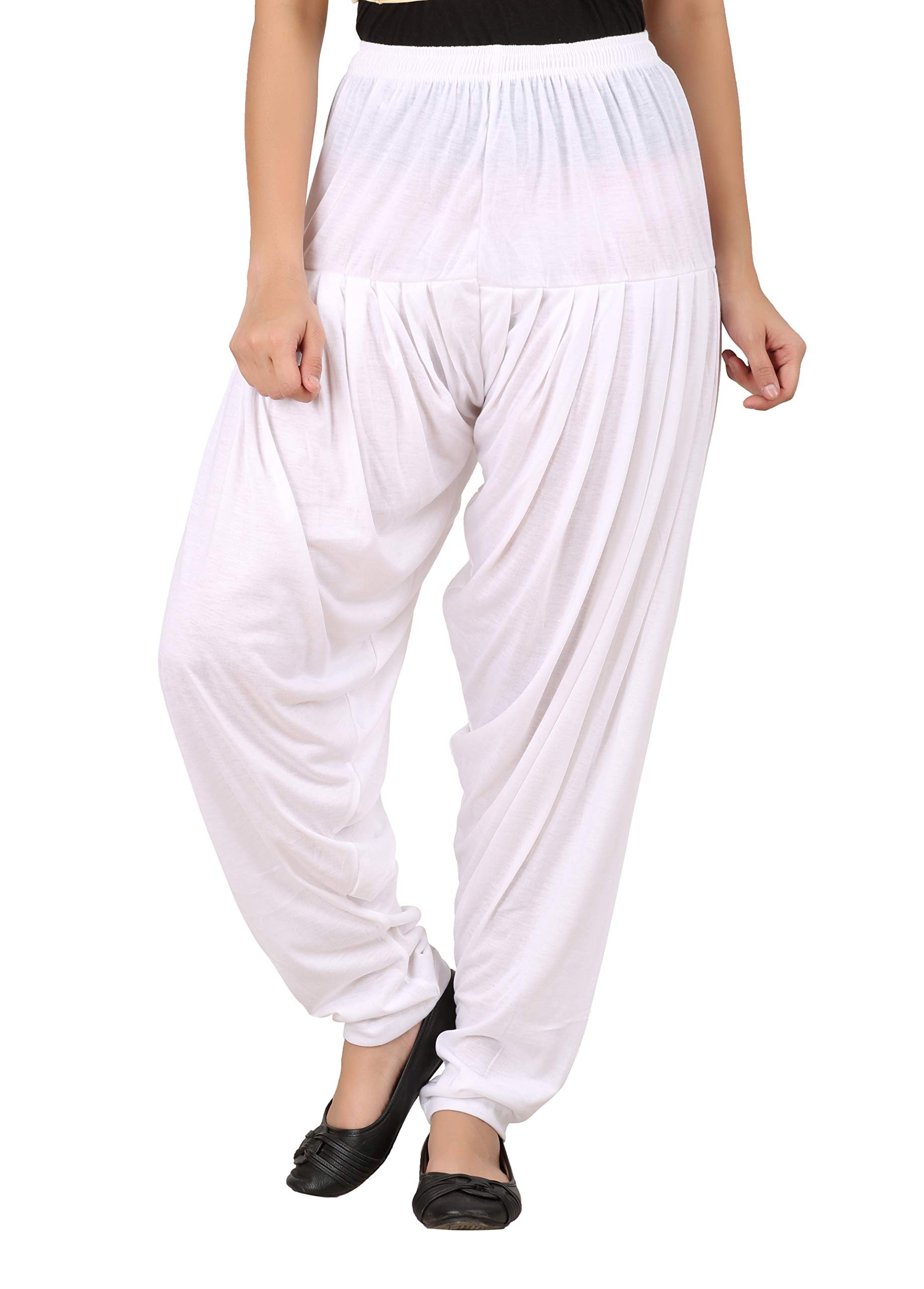 Viscose Womens Patiala Pant White Color-image-16