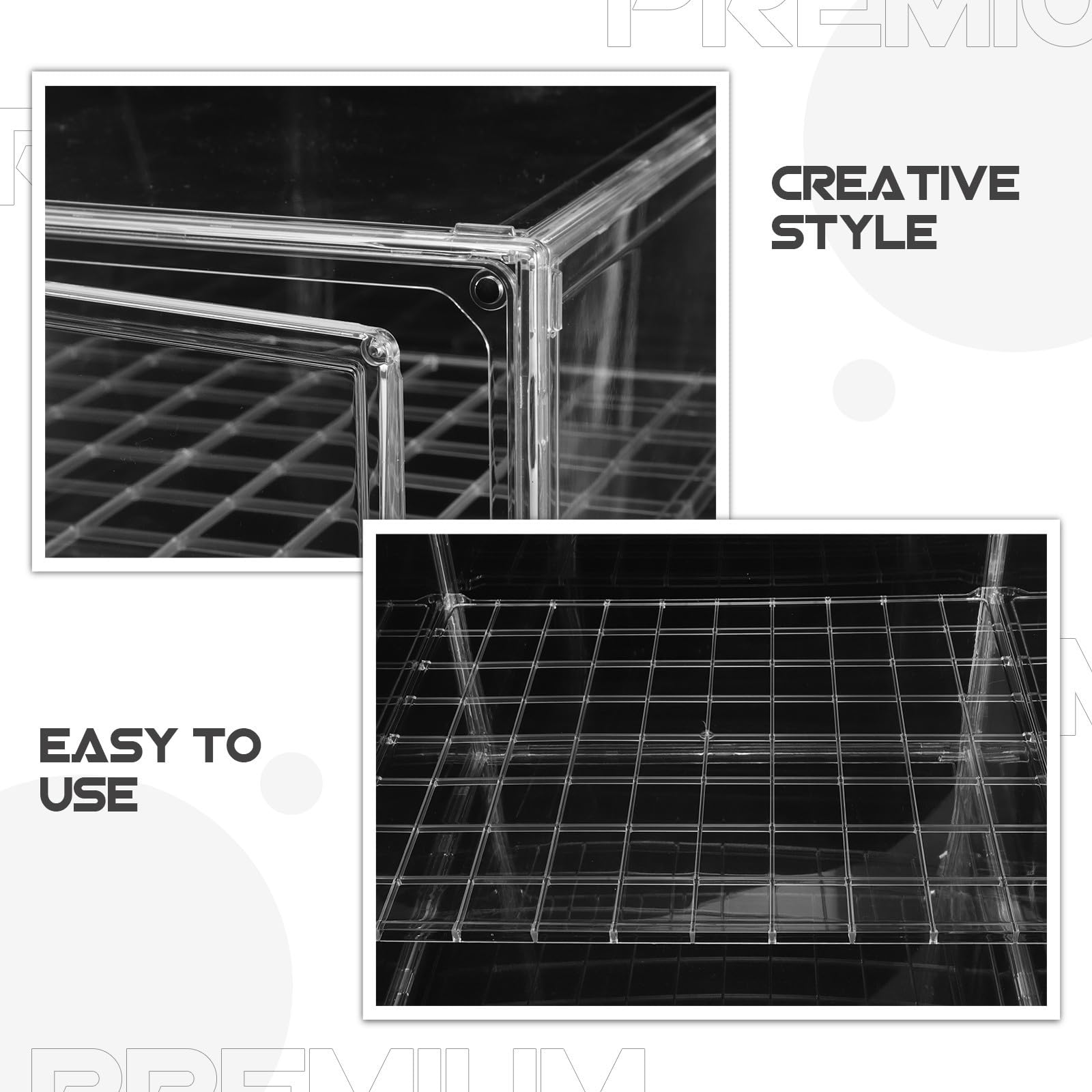 Vitrina Acrílica Transparente de 3 Niveles para Pan y Pasteles Diseño Ajustable, Almacenamiento Versátil y Conservación para Mostrador de Cocina Comercial