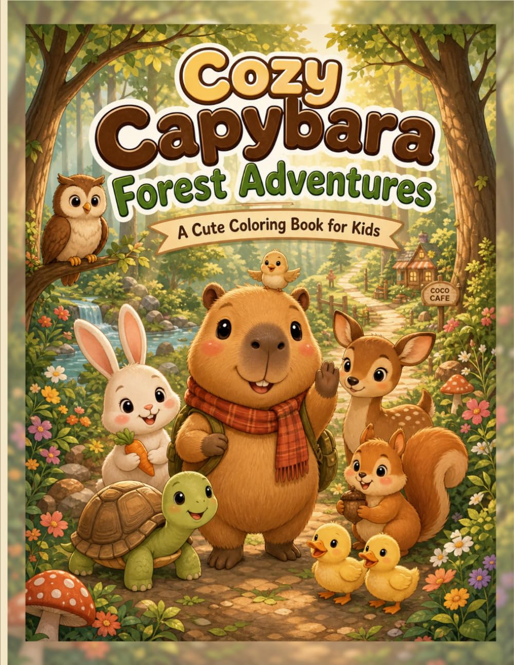 Cozy Capybara Forest Adventures: A Cute Coloring Book for Kids