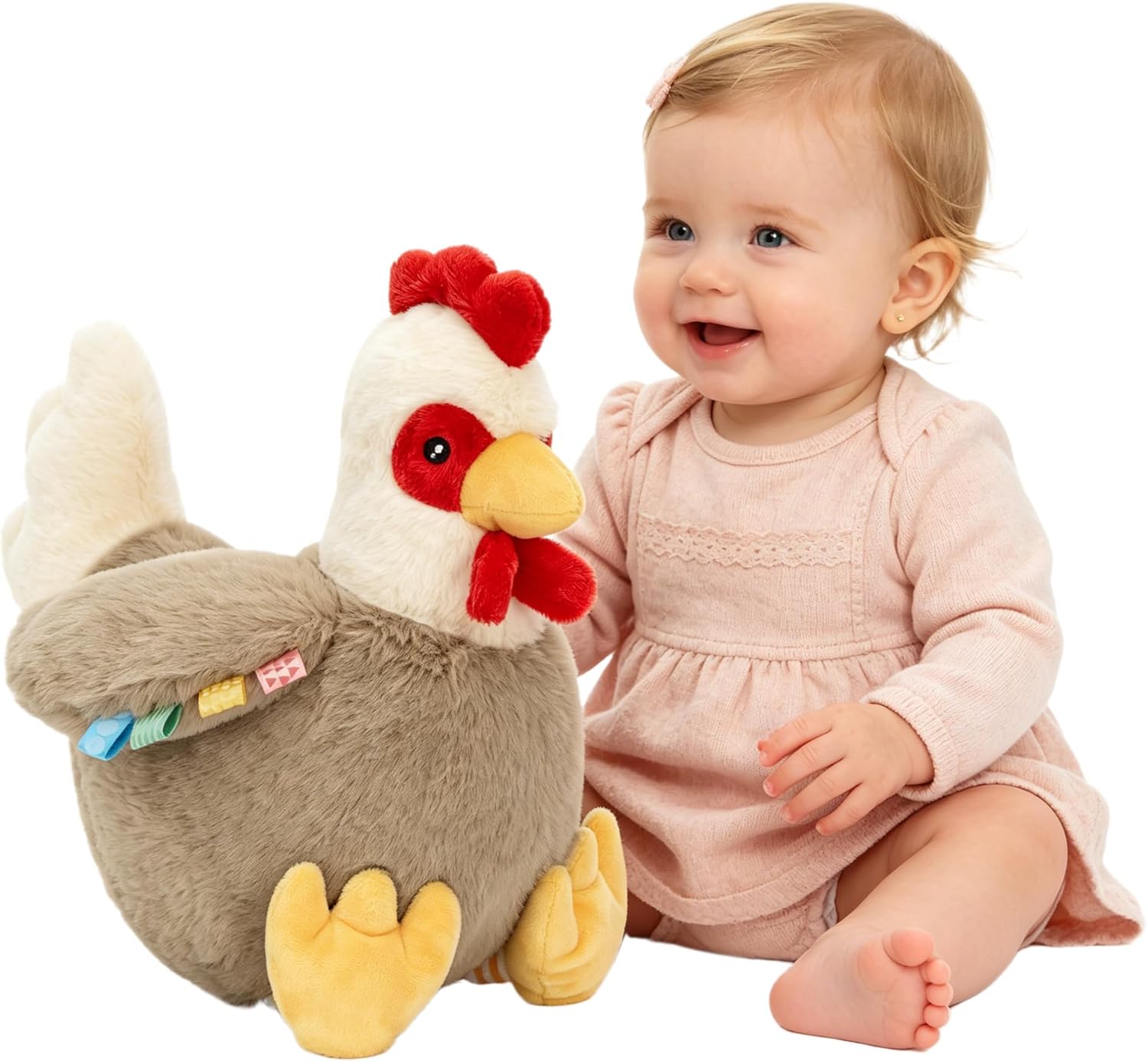 Tezituor Easter Chicken Stuffed Animal, Big Realistic Chicken Plush Toy, Cuddly Large Rooster Stuffed Animals,Soft Hen Stuffy Giant Farm Chick Plushie Gifts for Kids Girls Christmas Birthday