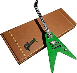 AXE HEAVEN Dave Mustaine Gibson Flying V EXP Rust in Peace Alien Tech Green Mini Guitar Model