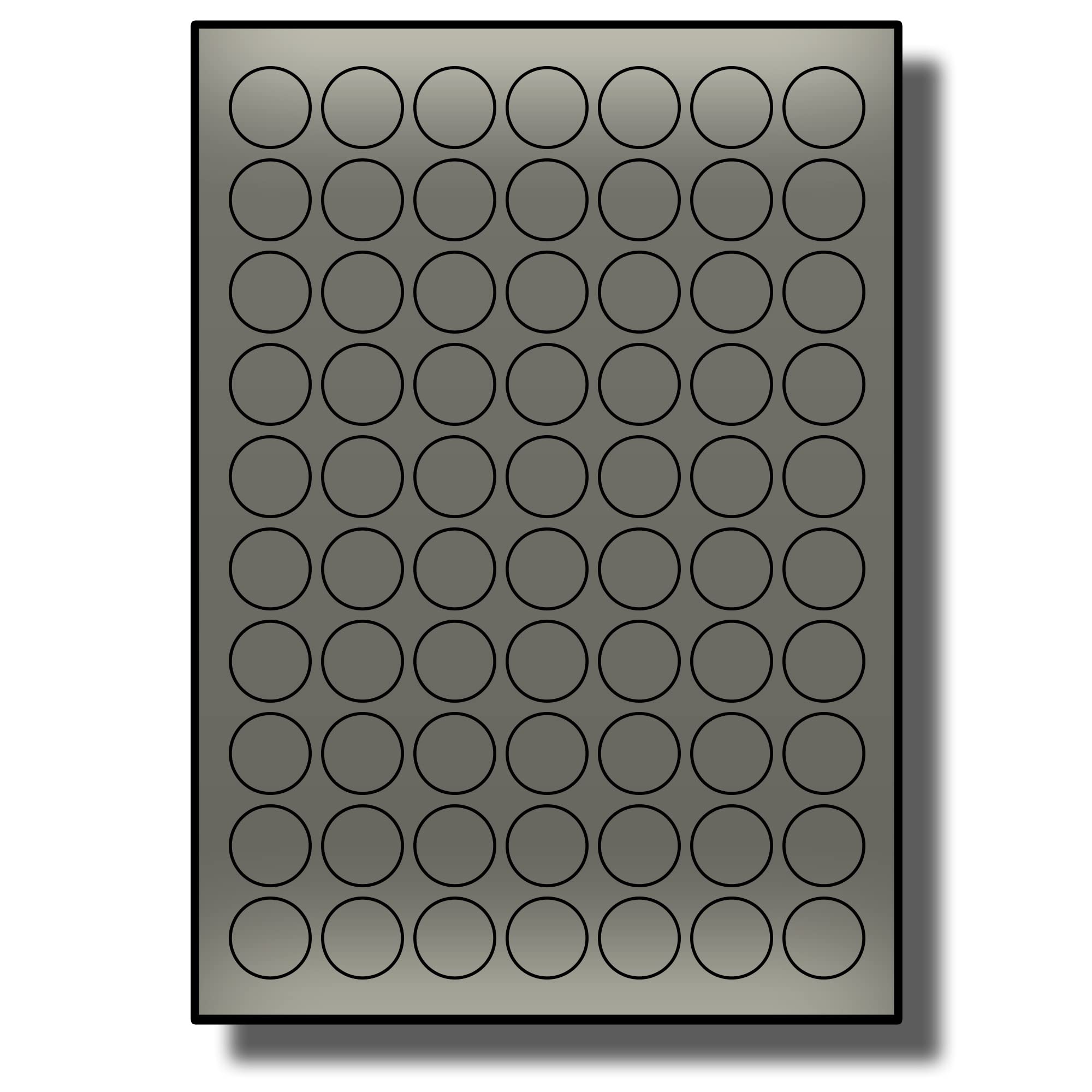 Label Planet® 70 Per Page/Sheet, 50 Sheets (3500 MINI Round Metallic Silver Sticky Labels), Coloured A4 Circle Dots for Seals/Pricing Stickers, Laser Printers Only, LP70/25R LS, 25MM ⌀ Circles — image 1