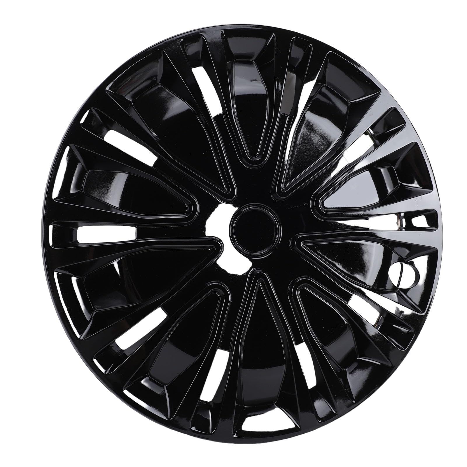 Osłona Felgi Kołpaki, 4 szt. Ozdobne Kołpaki 14 Cali Stylowy Klips R14 Zamiennik dla AX (BLACK)