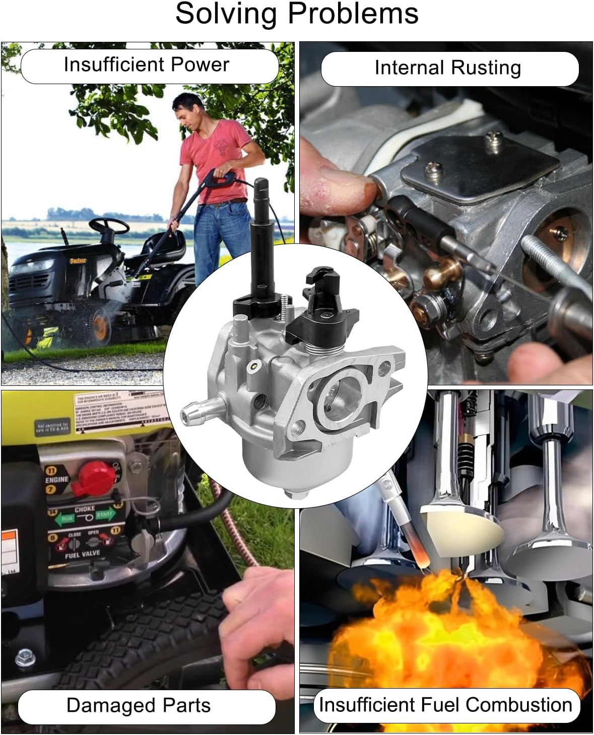 Carburetor Carb Fit for Ryobi RY802700 RY802700A 2700 PSI Pressure Washer, Tune-Up Kit with Air Filter Replace 099980858027 099980858081