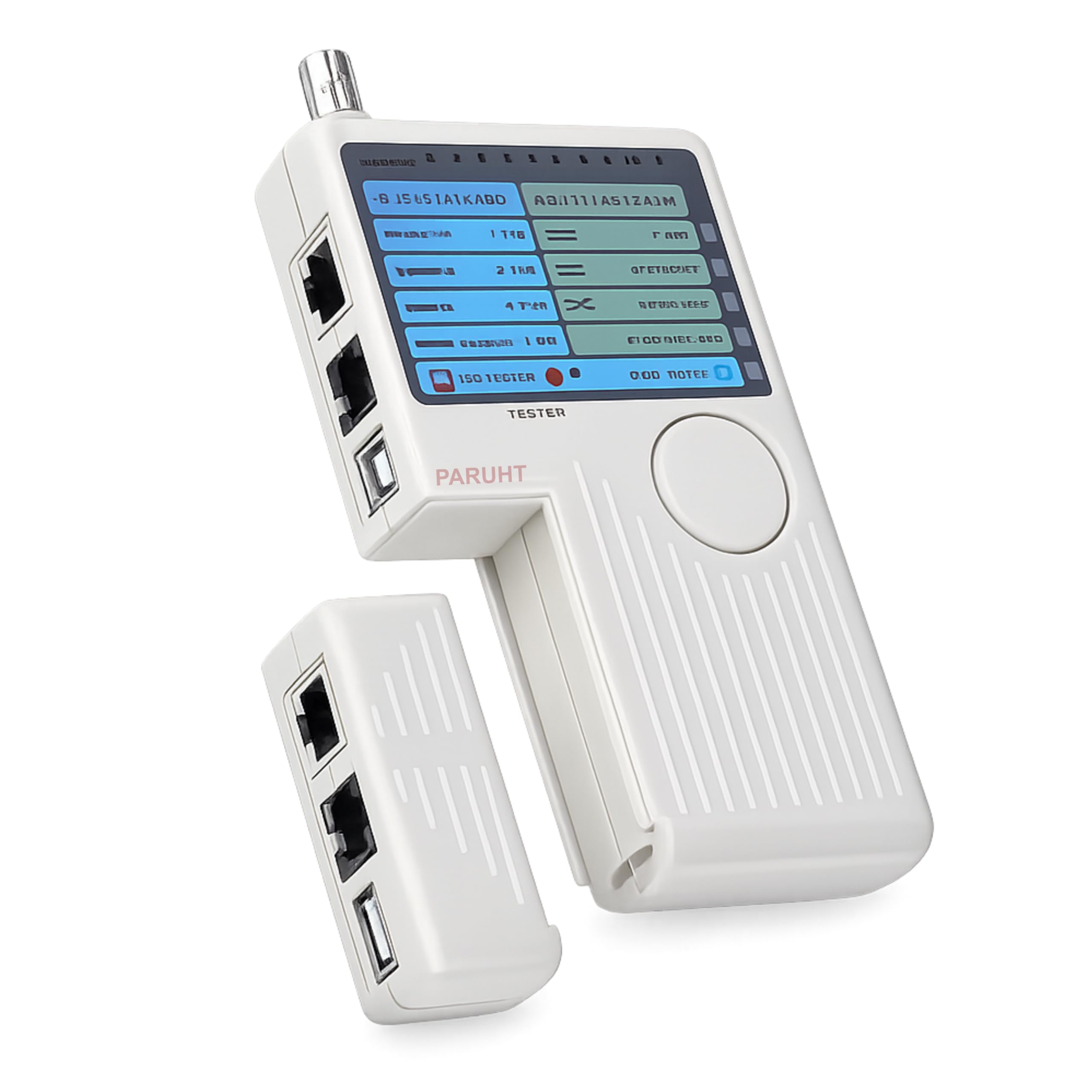 PARUHT Remote Cable Tester 4 in 1, RJ45, RJ11, USB, BNC LAN Network Wire Tester for UTP STP Telephone Cable LAN Tracker Detector White 41TT-X-picture-17