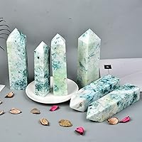 Vista 151 de JIC Gem Extra Large Rare Dendritic Jade Crystal Tower Natural Quartz Crystal Tower Point Wand Large Crystals and Stone Energy Crystal Wand Home