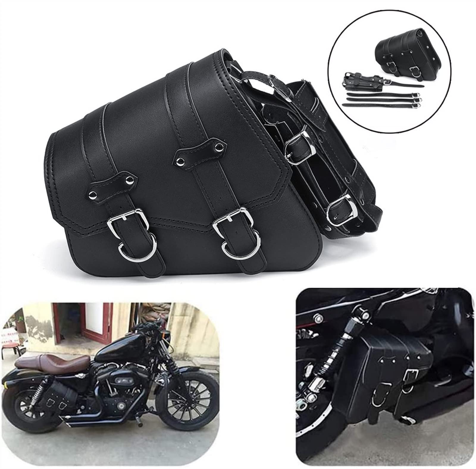 Sacoche De Bras Oscillant Pour Moto Harley Softail/Dyna Low Rider S – Côté Gauche, étanche, Rangement Outils
