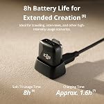 DJI Mic Mini Émetteur (Infini Noir), Ultralight, sans fil Lavalier Microphone pour DJI Décision 5 Poche Pro/Osmo 3, Annulation de bruit, Microphone sans fil pour appareil photo/iPhone/Android, Vlog, Streaming