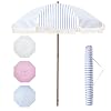 Aoxun Patio Umbrella Outdoor UV 50+ Protection Umbrella with Fringe