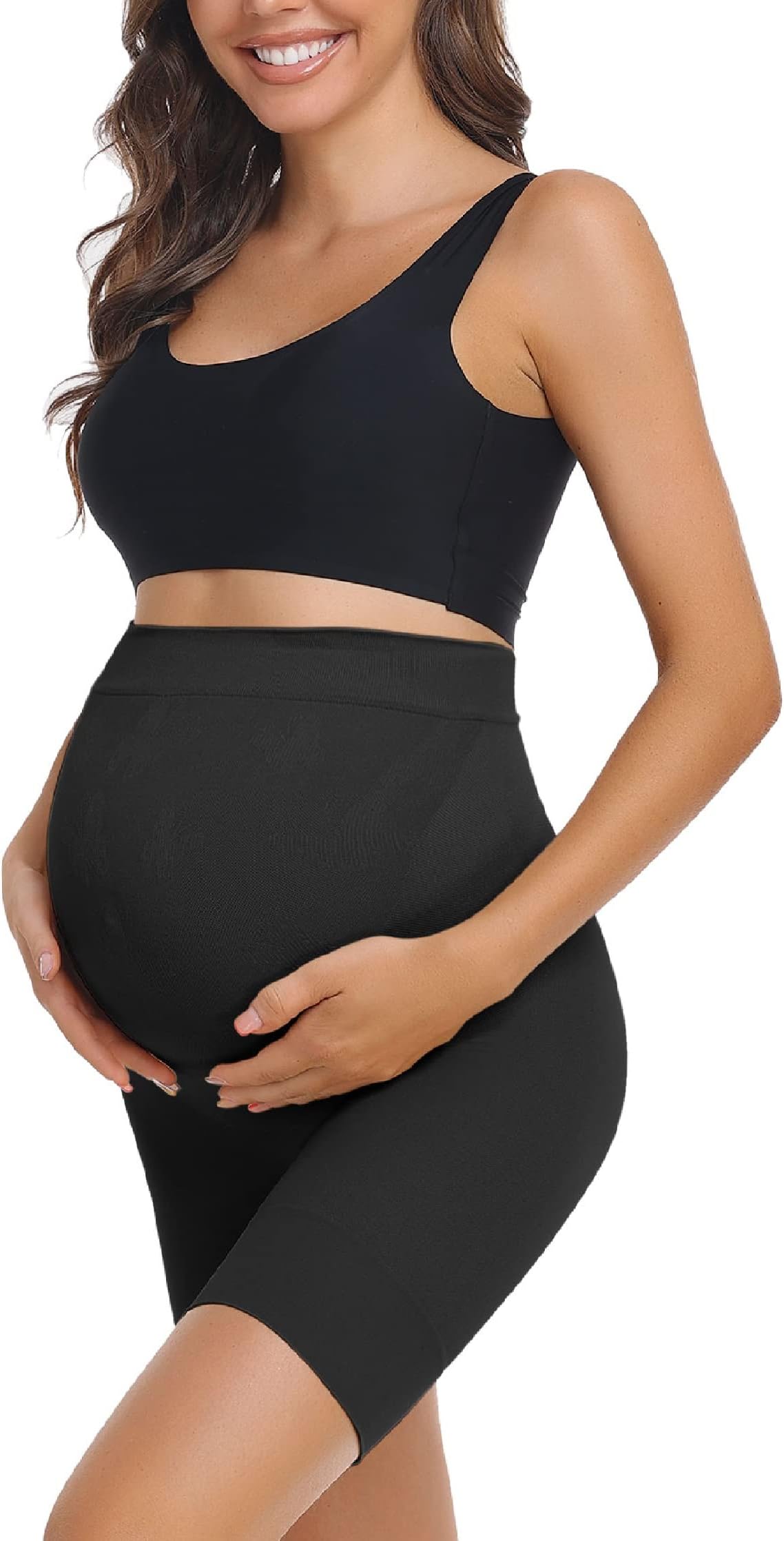 XFAK Seamless Maternity Shapewear for Dresses, Mid-Thighs Pregnancy Underwear, Pregnancy Must Haves, S-XXXL