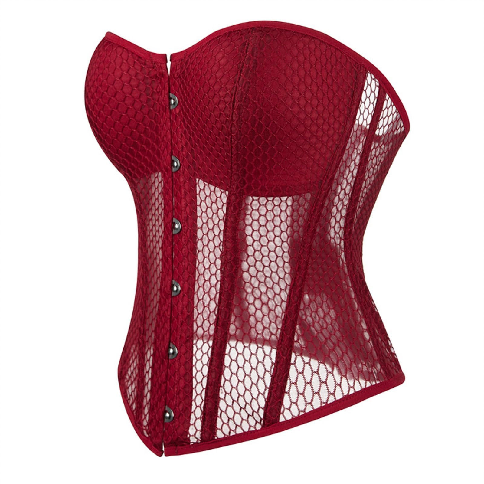 Generisch Elegante corsetto in broccato con maniche ad aletta, da donna