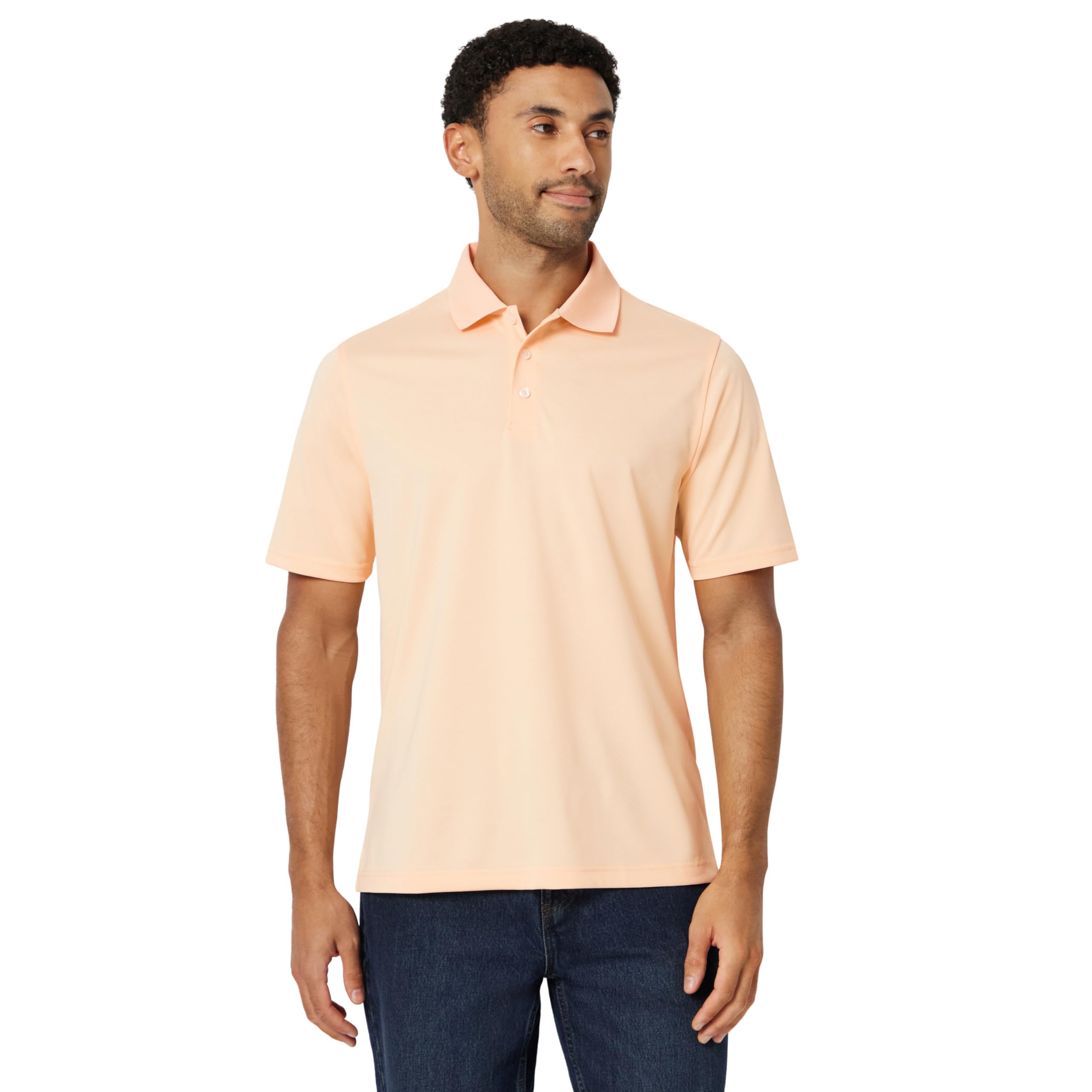 Amazon Essentials Men's Regular Fit Golf Polo Shirt, Moisture-Wicking Quick Dry, Recycled Polyester, Short Sleeve