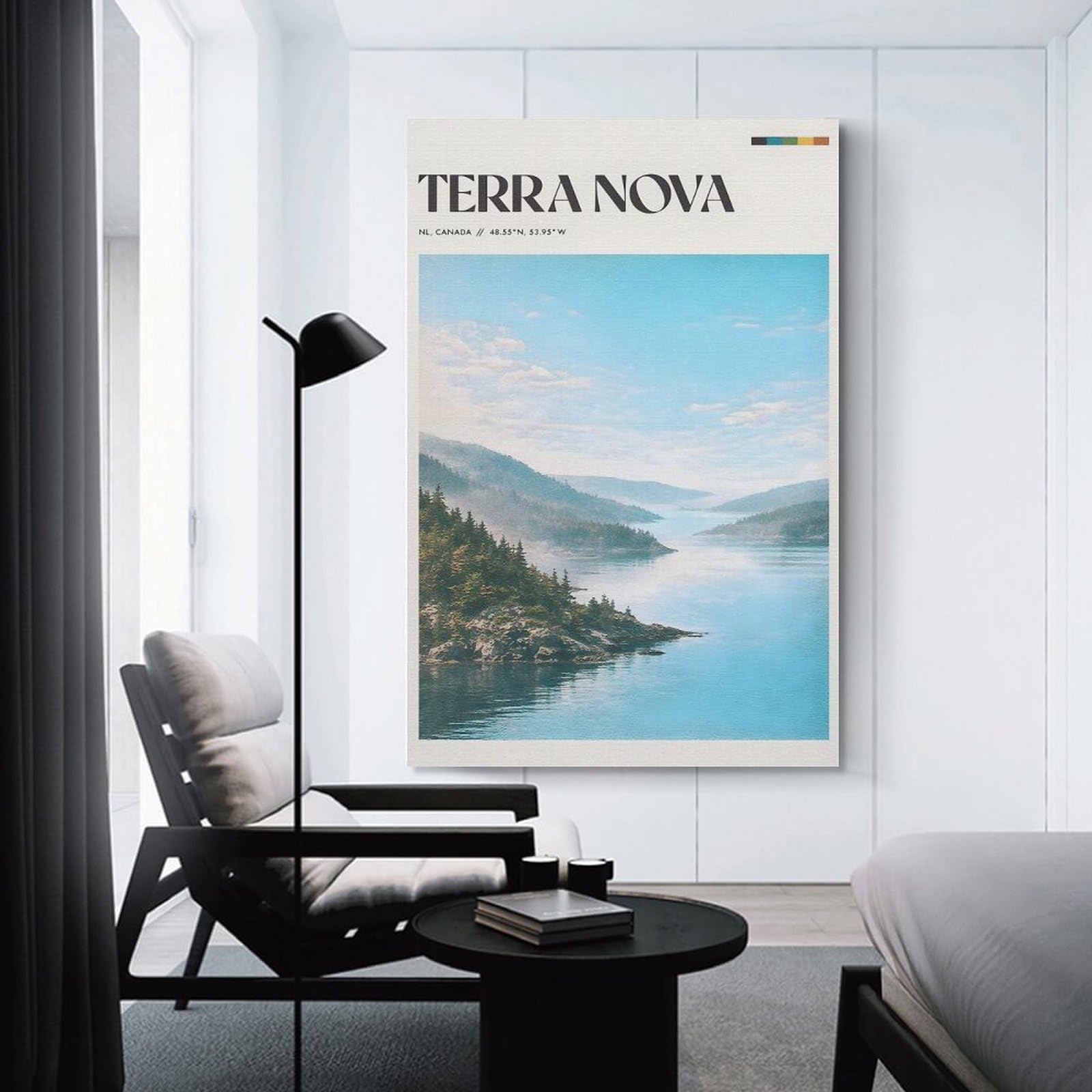 Junmoney Terra Nova Landscape Canvas Wall Art, 16x24inch(40x60cm), for Bedroom Decor, Cosy Corners Or Studios, Stylish Decor for A Restful Room Update