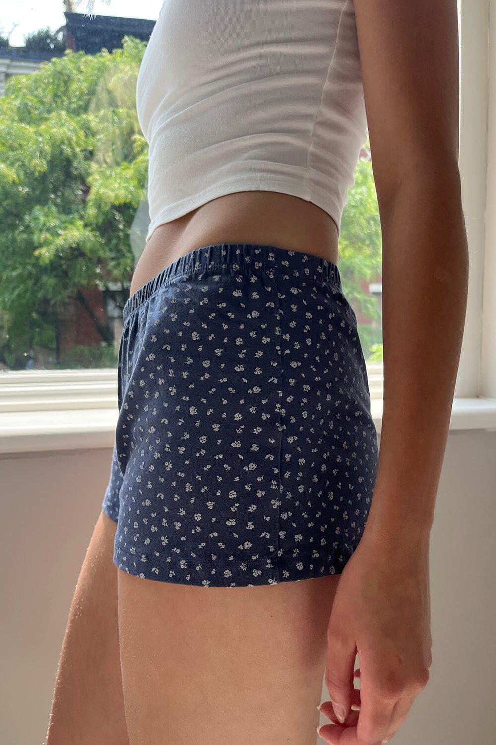 NUFIWI Women Lounge Shorts Button Floral Print Y2k Low Rise Sexy Micro Shorts Slim Fit Pajama Bottoms Cute Sleep Shorts - Image 5