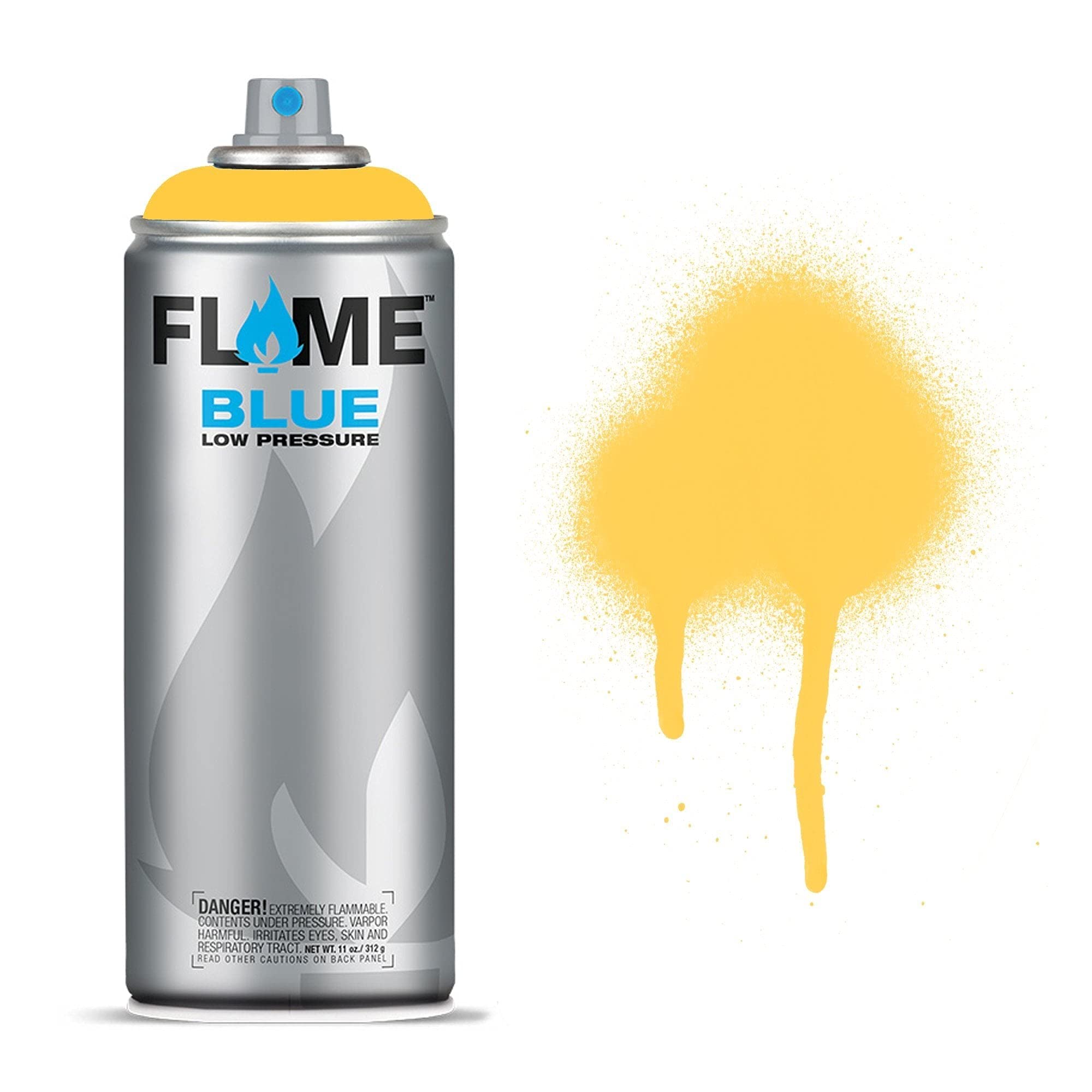 Molotow Blue/Yellow Flame Spray Paint - Matt Acrylic 400Ml Can Signal Fb-106