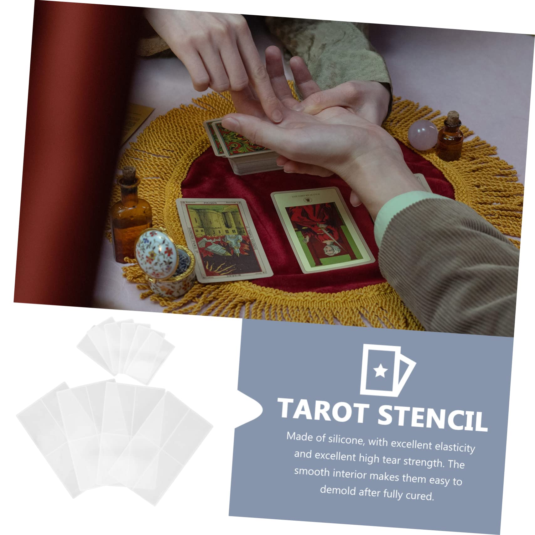 Moule à Couler pour Tarot en Silicone Blanc, 1 Lot