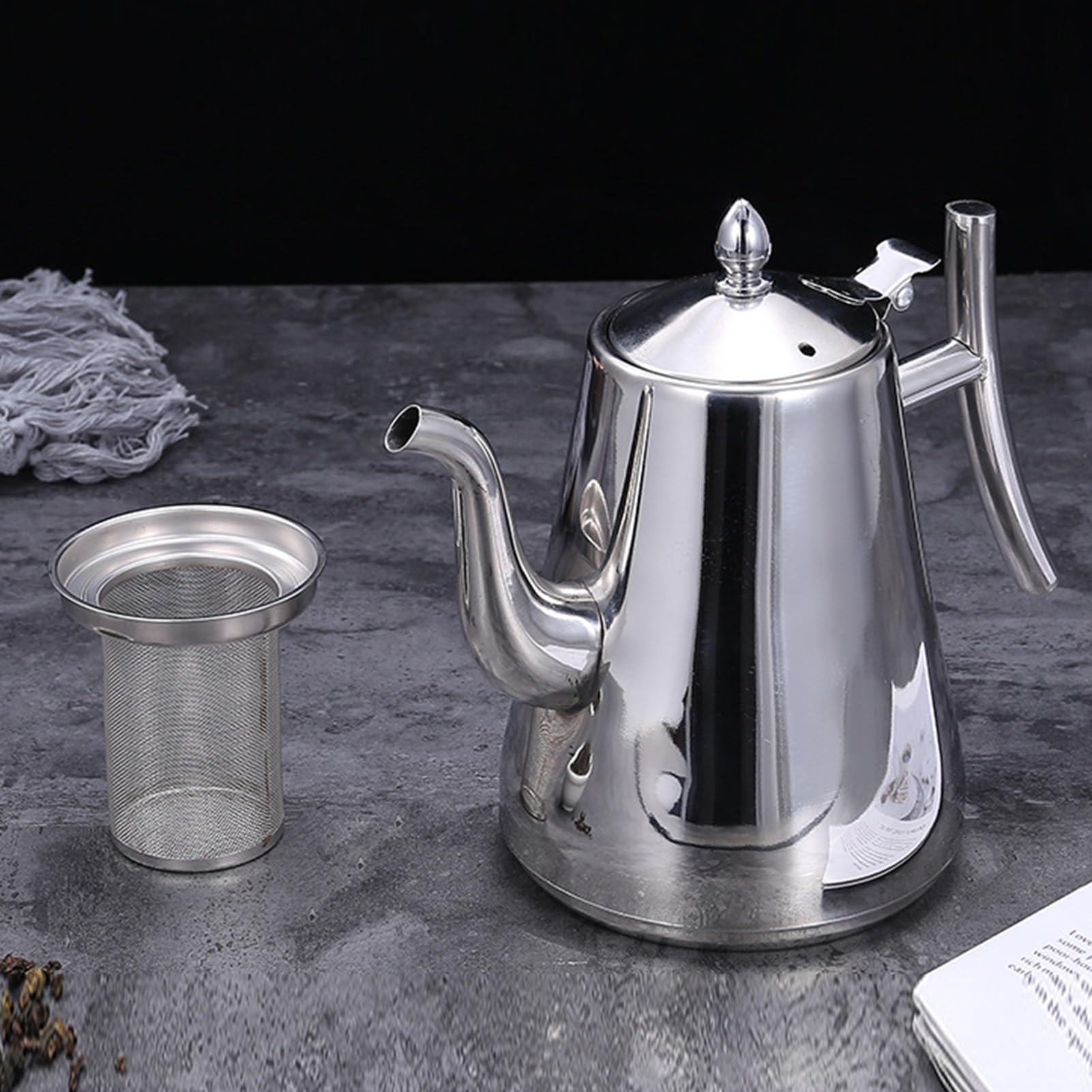 Pitcher Wodny, Miotacz Mleka z Filtrem i Uchwytem Teapot Mniej Stal Grusty Gęsek Nlej kinę Kettle Piepki Pitcher Dzbany Dzbany na domową kuchnię (1.2L) (1.8L) (2.4L)