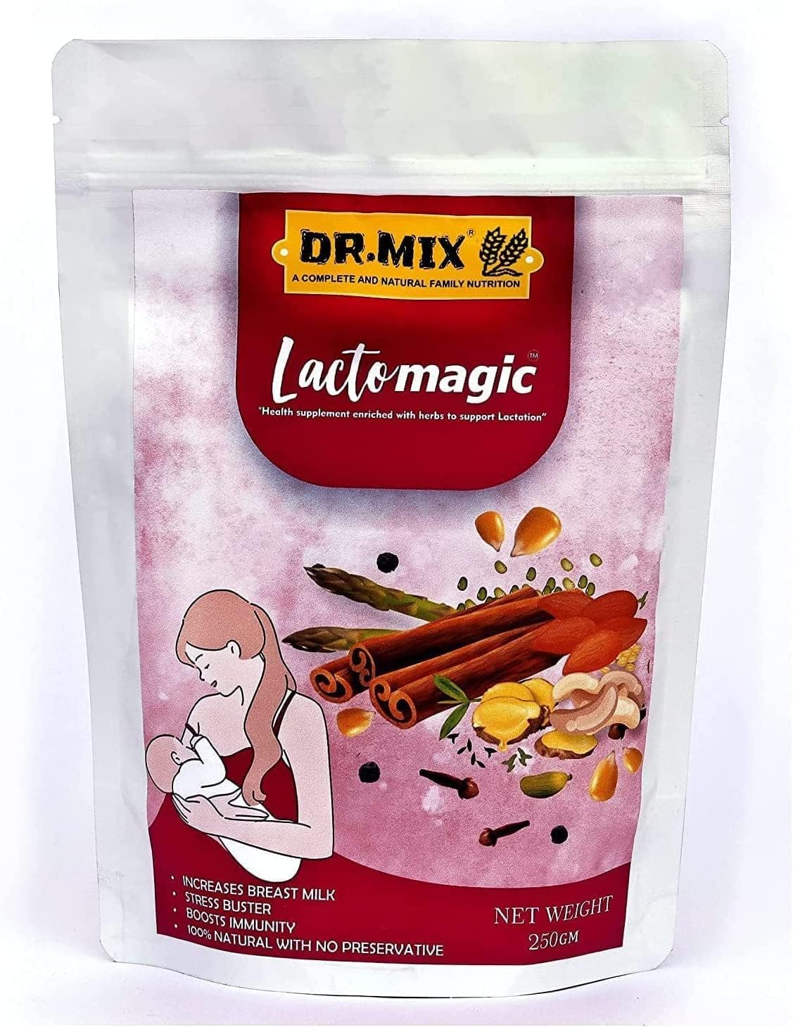 SENTA Lactomagic Lactation Supplement Powder- to Boost Mother’s Milk Supply with Power of Satavari, Fenugreek