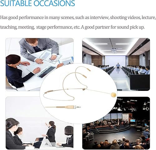 Miniatura 6 de Auriculares de micrófono, auriculares para colgar sobre la oreja, micrófono para sistema inalámbrico Sennheiser, transmisor de cartera, ideal para