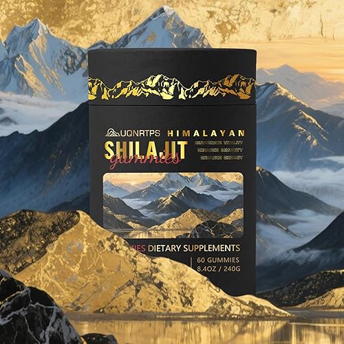 Miniatura 7 de Gomitas Shilajit del Himalaya de oro, gomitas Shilajit para hombres y mujeres, impulso de energía natural y apoyo inmunológico, más de 85 minerales