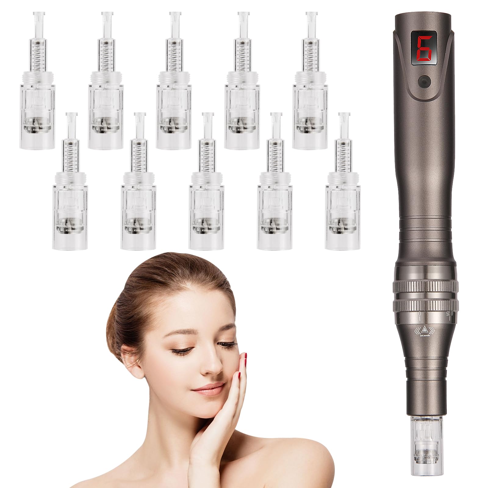 Rotulador Derma de 0,25 mm para uso doméstico, bolígrafo Derma para mujeres y hombres, kit de belleza para el cuidado de la piel, herramienta para cara, cabello, barba