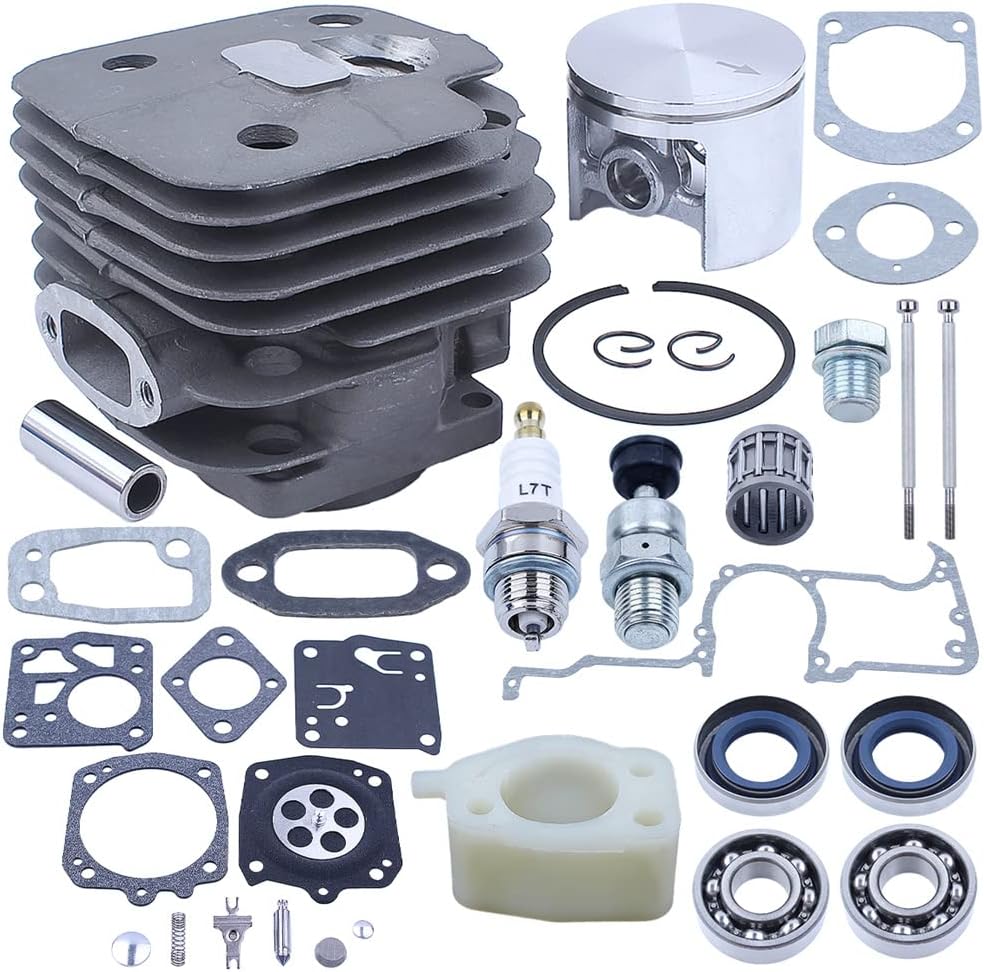 52Mm Cylinder Crank Bearing Carb Repair Kit For Husqvarna 162, 266, 266Se Chainsaw 501 68 55 71
