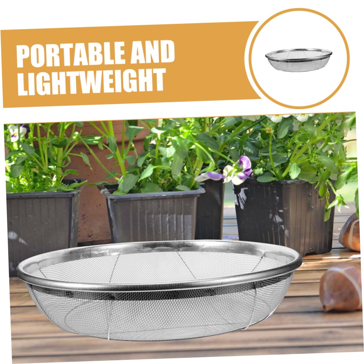 BESPORTBLE De Jardinage Acier pour Sol Filtre Outil De Jardinage Manuel pour Compost Rempotage