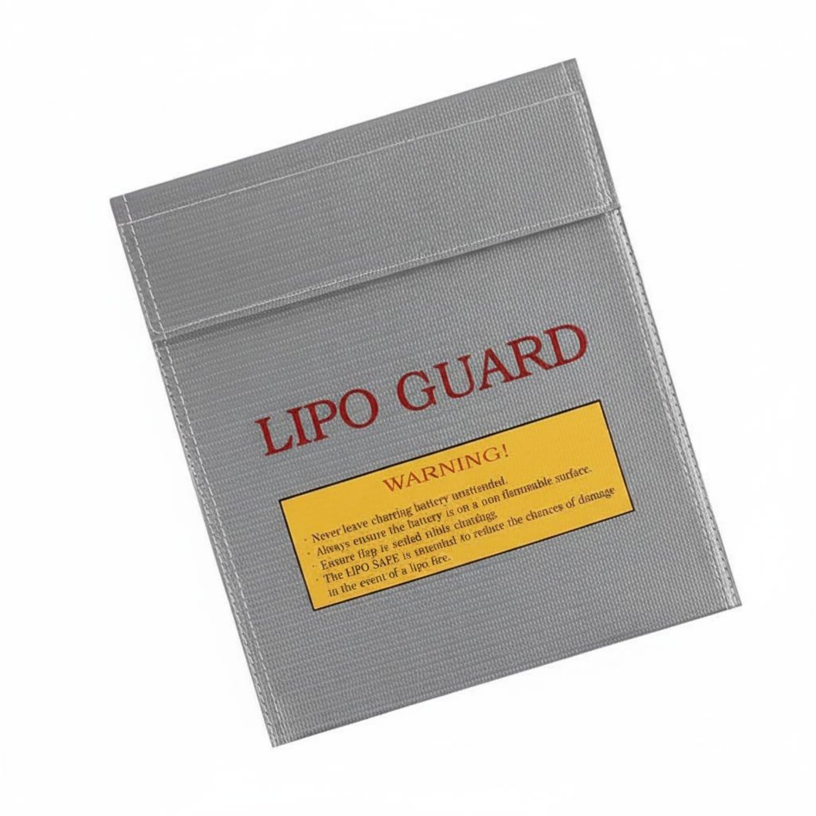 enakshi® lipo fireproof bag flame-retardant lipo safety bag fire-resistant fireproof battery pouch for rc hobbyists, travel, silver, 23-30cm