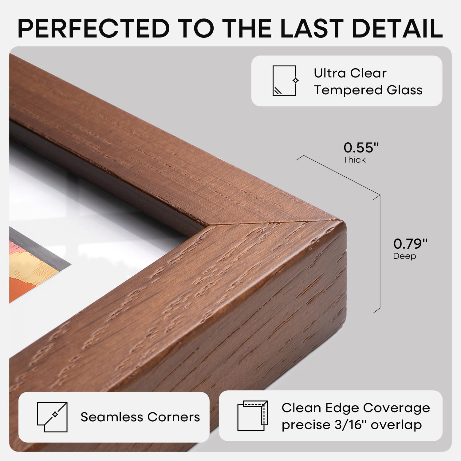 Amazon.com - Homeforia A2 Picture Frame Brown, High End Dark Oak