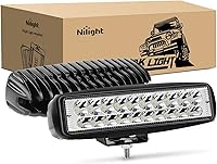 Nilight 2PCS 6 Inch 60W LED Pods Spot Beam Light Bars 3000LM Off-Road Fog Driving Lights for Jeep Truck UTV ATV Boat 12V/24V