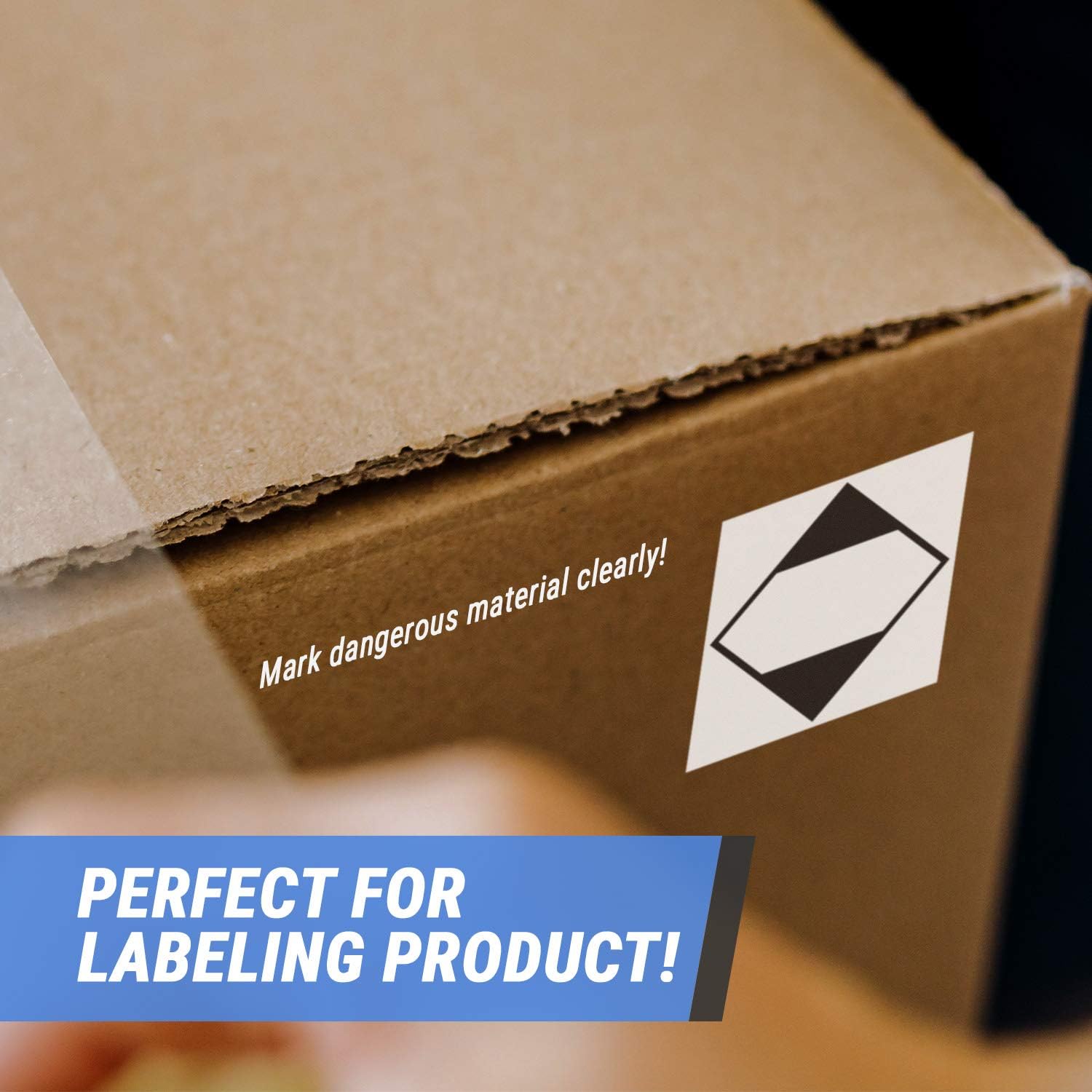 900 ORM-D Shipping Labels, 4 x 4 Inch Diamond Limited Quantity of Dangerous Goods Labels ORM D Stickers for Warehouse Handling Shipping Transport Ormd Label - 3 Rolls of 300 Diamond Shaped Labels