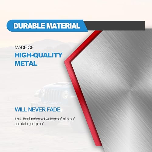 Miniatura 5 de 2 emblemas de guardabarros de metal de Estados Unidos con bandera de Estados Unidos 3D, calcomanías patrióticas de metal negro para automóvil, SUV,