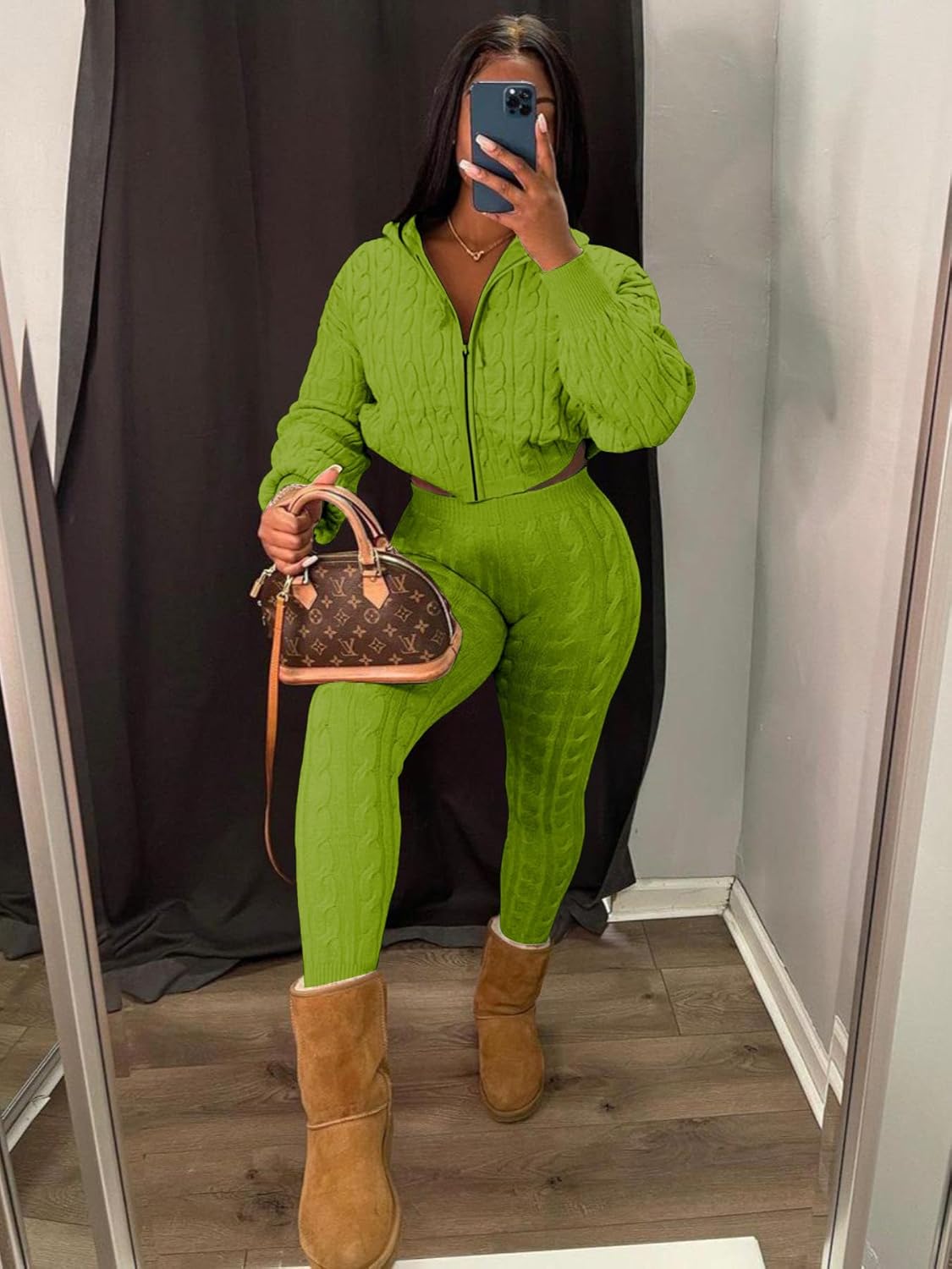 Nimsruc Knit Two Piece Outfits For Women Sweater Sets Matching Clothing - Image 3