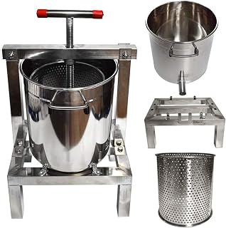 This 15l Stainless Steel Honey Extractor Equipment, Manual Honey Presser Wax Press&Honey Presser Extractor, for Beekeeping Or Commercial Use