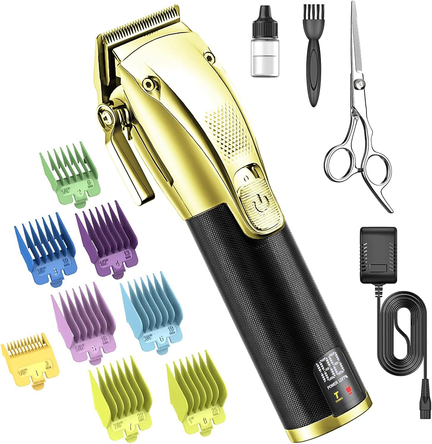 Dog Clippers, Cordless Dog Grooming Clippers Low Noise, Rechargeable Professional Electric Grooming Clippers Kit with Shears and Comb for Dogs, Cats and Other Pets