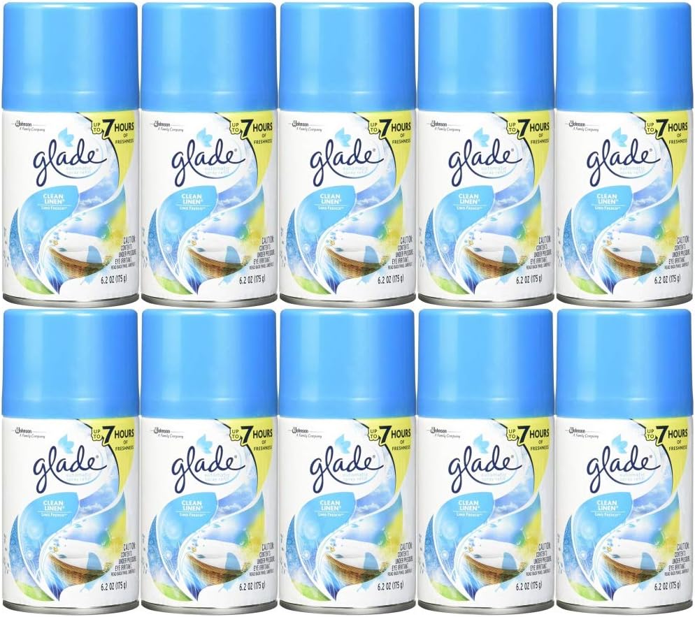 Glade Automatic Spray Air Freshener Refill, Clean Linen, 6.2 Ounce