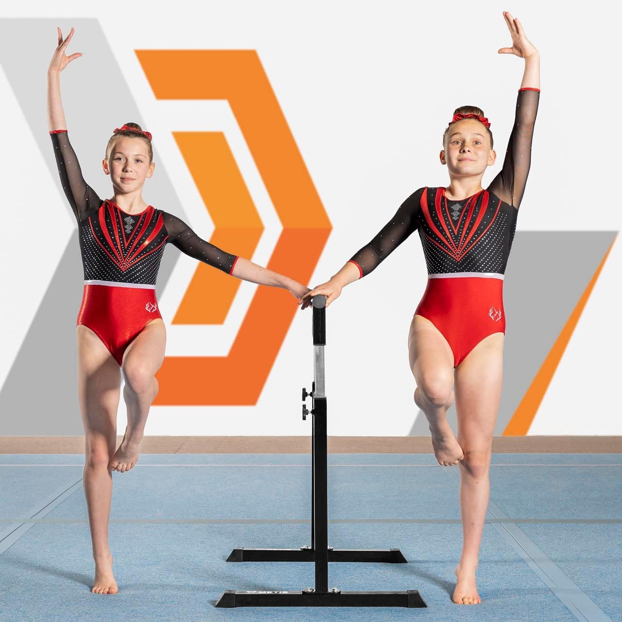 FORZA METIS Verstellbare Ballettstange | Tragbare freistehende Tanzstange für Heimtraining und Ballet – Stabile pulverbeschichtete Stretchstange aus Stahl mit Verstellbarer Höhe