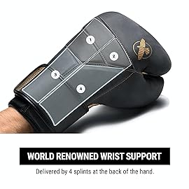 Hayabusa T3 LX Leather Boxing Gloves Men and Women for Training Sparring Heavy Bag and Mitt Work - Obsidan, 12 oz