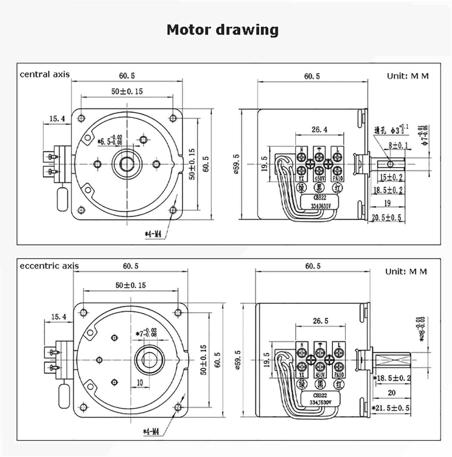 XD68KTYZ 28W 220V Small AC Motor Low Speed Reversible Permanent Magnet Motor Gear Reduction Motor(30RPM_Central AXIS 7MM)