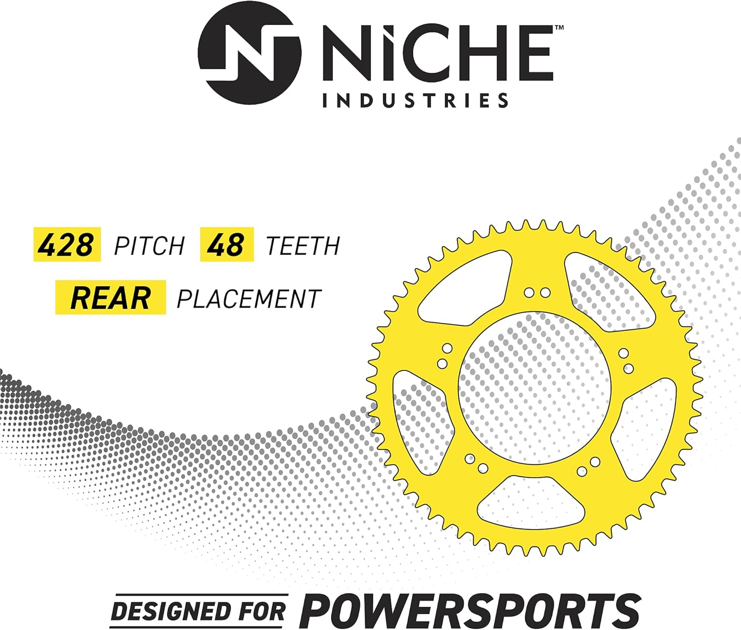 NICHE Drive Sprocket Chain Combo for Yamaha YZF-R125 MT125 Front 14 Rear 48 Tooth 428HZ Standard 132 Links