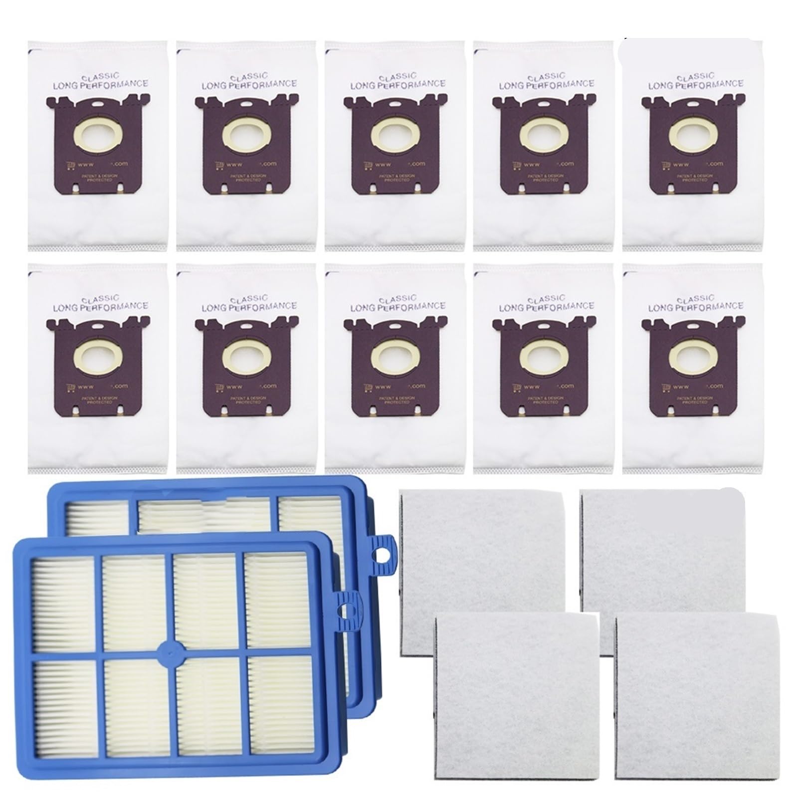 Sac aspirateur S-Bag haute résistance et filtre de protection pack 16
