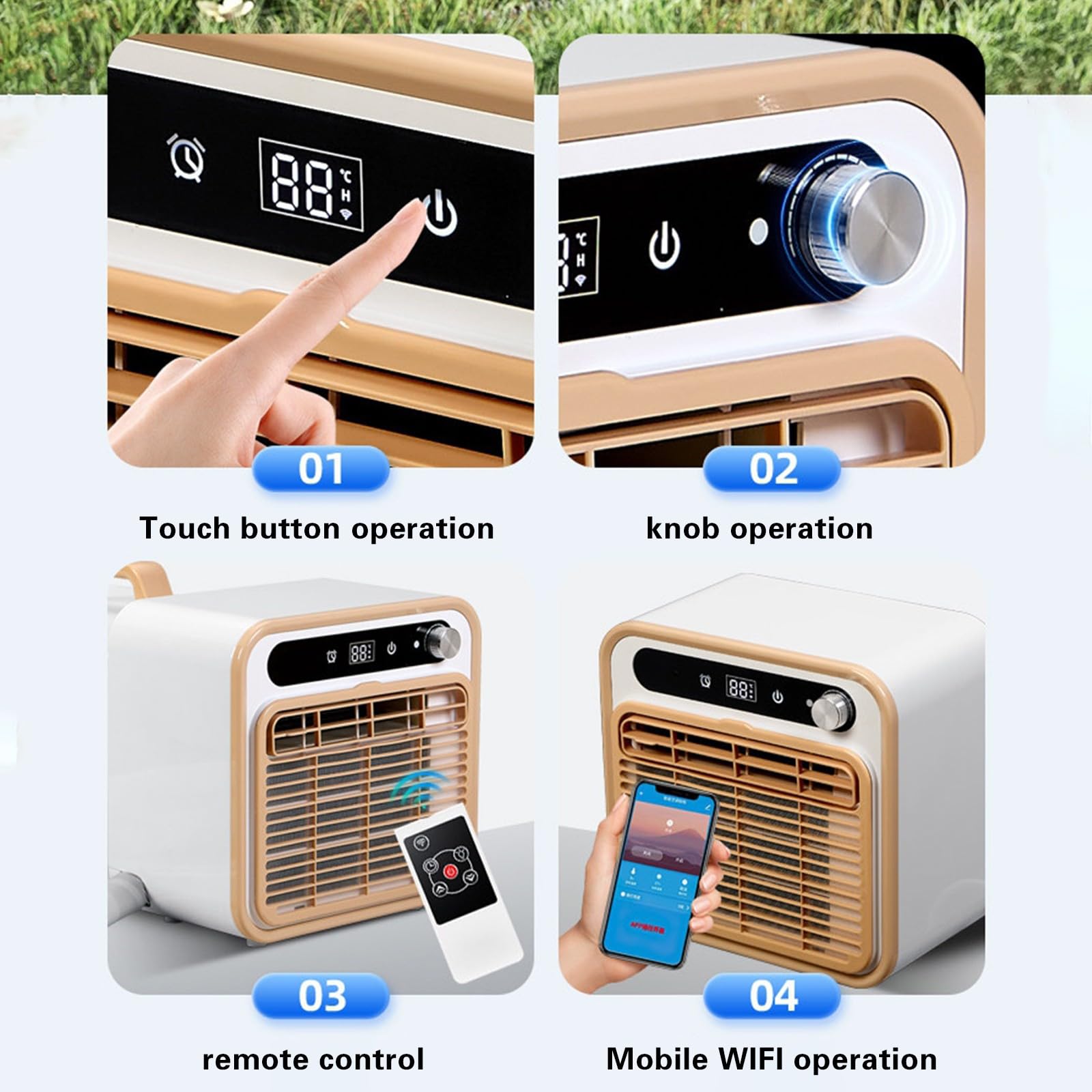 Aire acondicionado portátil split, 5000 BTU, 1500 W, para camping, con tubo de conexión de 2 m, silencioso, ideal para tiendas de campaña, caravanas, dormitorios 220V,1500W