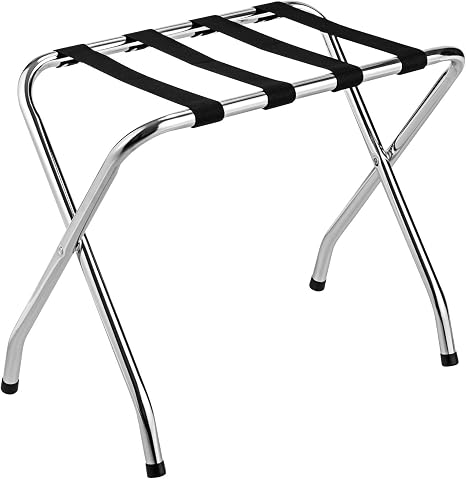 Tangkula Chrome Luggage Rack 