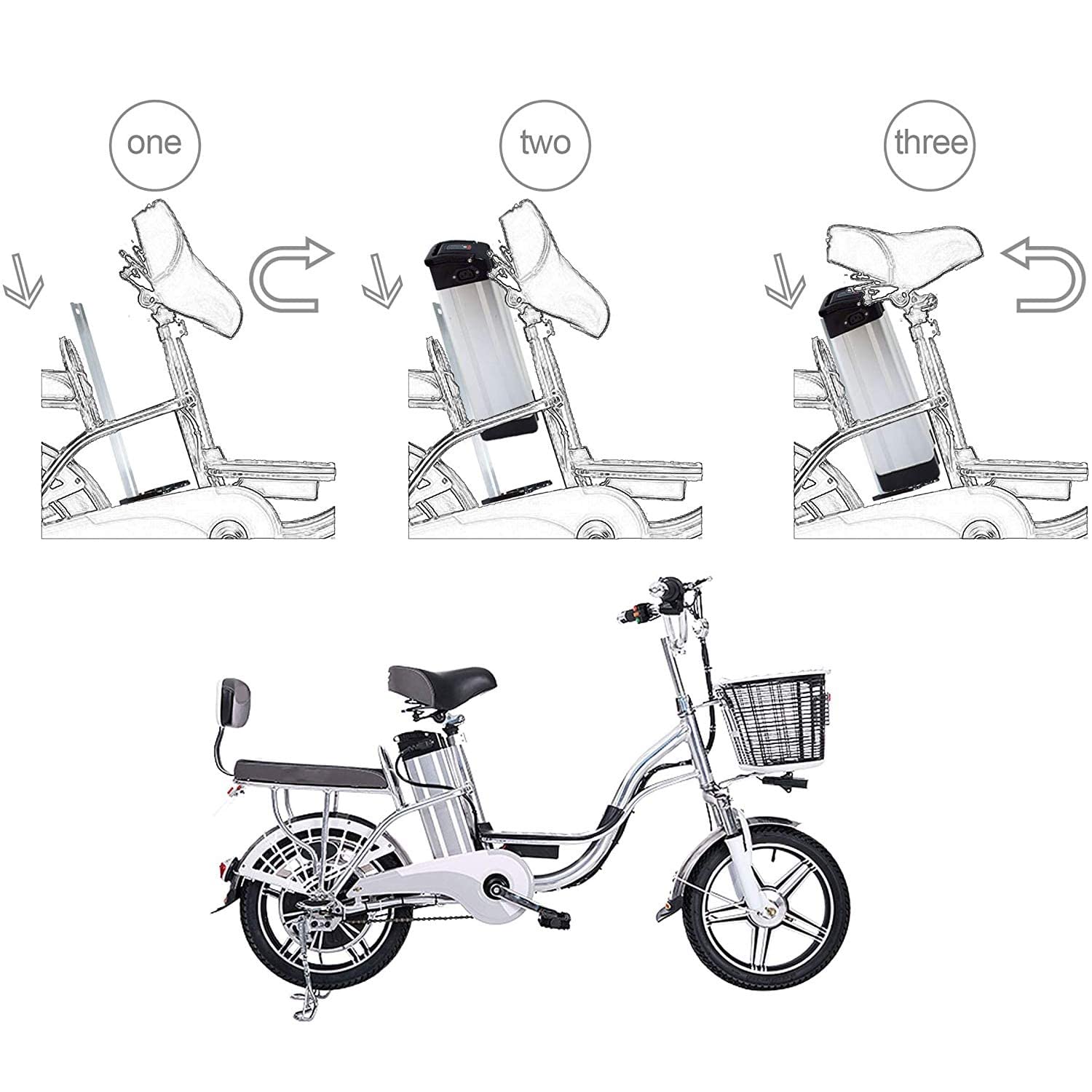 Amazon | Ebikeバッテリー24V13Ah電動自転車リチウムバッテリー電動