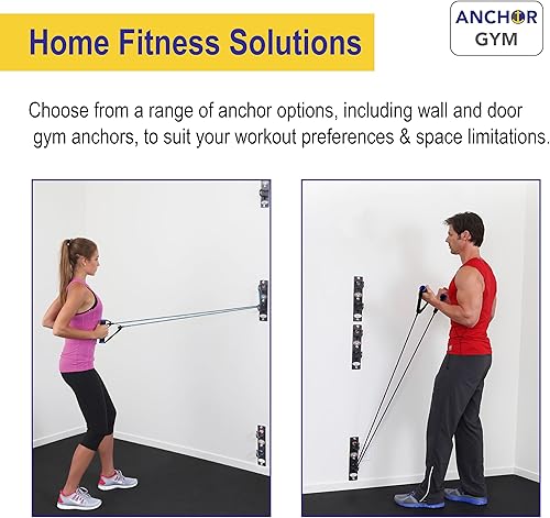 Miniatura 5 de Anchor Gym Anclaje de montaje en pared para entrenamiento  Estación de ejercicio de anclaje de entrenamiento para correas de peso corporal, bandas