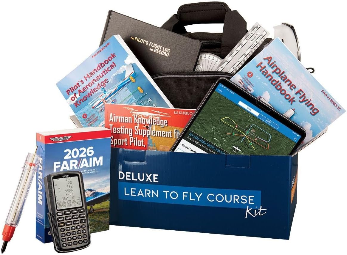 Sporty's Deluxe Learn to Fly Kit - Private Pilot Ground School Course (2026 Edition)